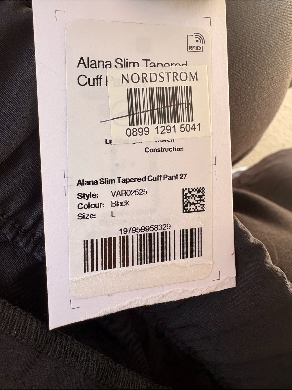 NWT Varley Alana Slim Tapered Cuff Pant 27", Size L - Picture 9 of 11
